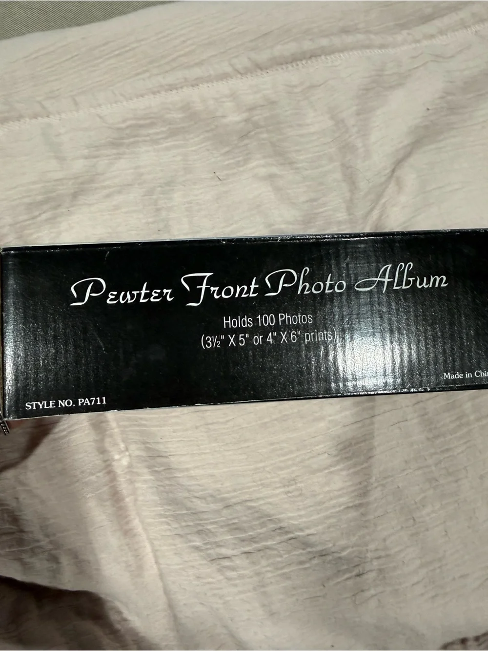 Vintage Pewter Frame Photo Album - Silver Finish 4x6